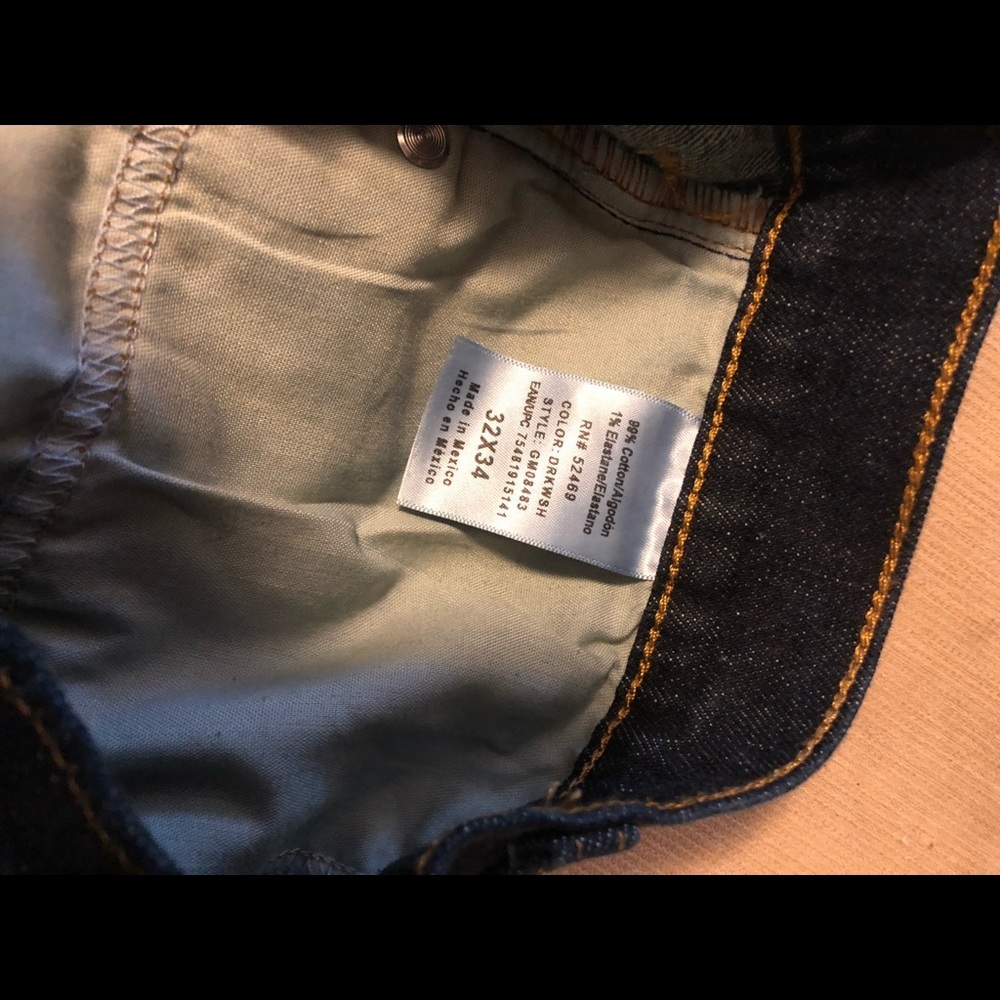 George Dark Wash Straight Leg Jeans | Classic 5-Pocket Denim | 32x34 - Picture 6 of 6